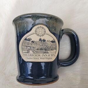Hillbrook Inn & Spa Sunset Hill Stoneware Mug  Charles Town, West Va Drip Glaze